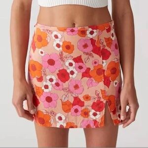 Urban outfitters floral mini skirt